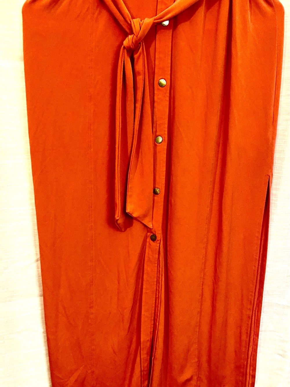 MICHAEL Michael Kors Sleeveless Collared Maxi Dress - Orange - Picture 2 of 6
